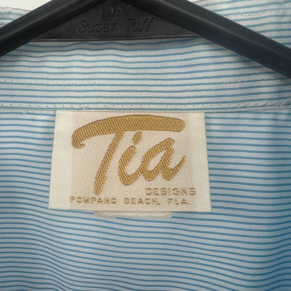 Vintage Tia Designs Embroidered Button Front Shirt Butterflies Flowers Women's L - Picture 3 of 5